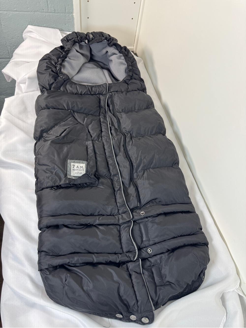 7 A.M. Enfant Black Puffer Footmuff 212 Evolution